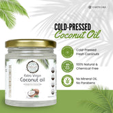 Earth Like Extra Virgin Coconut Oil, 180ml - Cold Pressed, Glass Jar, 100% Natural for Hair, Skin & Cooking (180ml)